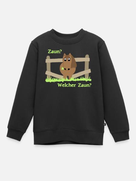 Unschuldiges Pony - Kinder Premium Organic Sweatshirt - Schwarz