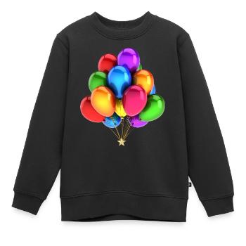 Un bouquet de ballons - Sweat Premium enfant bio - noir - Devant - AI Model Kid Female (0cm)