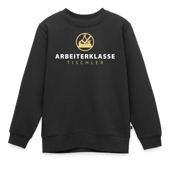 Charpentier de la classe ouvrière avec des signes de guilde - Sweat Premium enfant bio - noir - Devant - AI Model Kid Female (0cm)