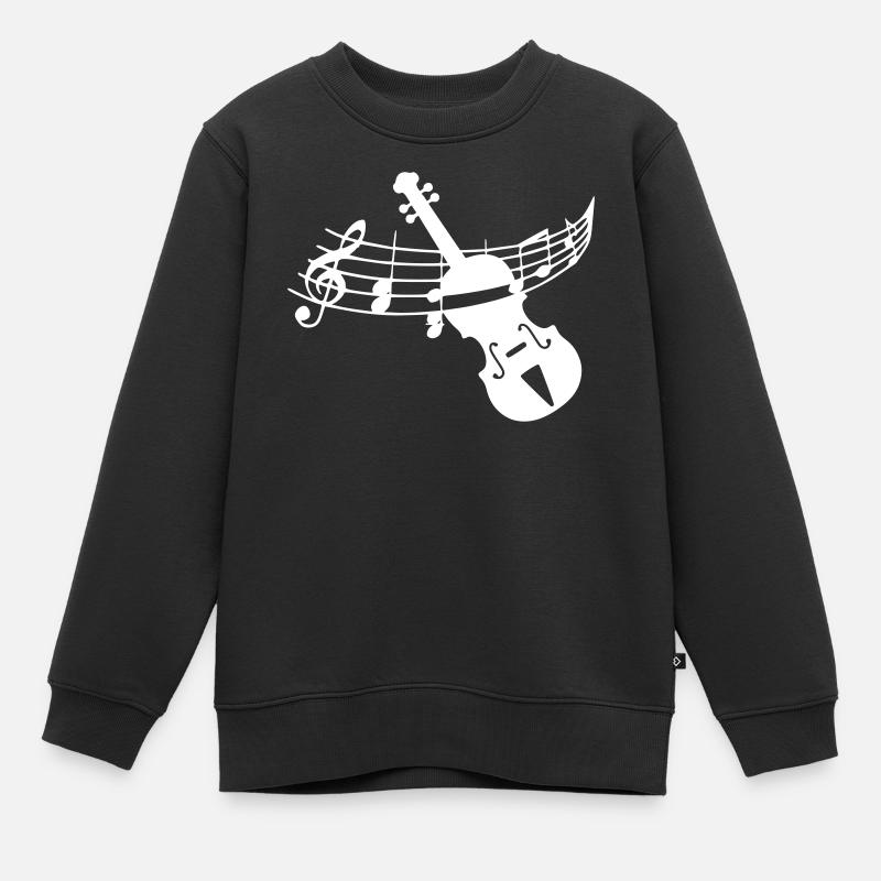 Violon violon - Sweat Premium enfant bio - noir