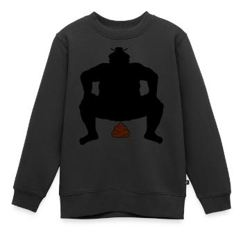 Tas de lutte sumo - Sweat Premium enfant bio - noir - Devant - AI Model Kid Female (0cm)