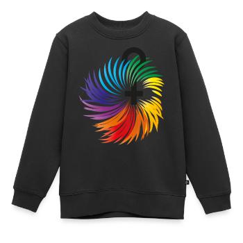 Frauenrechte mit Regenbogenfarben - Kinder Premium Organic Sweatshirt - Schwarz - Vorne - AI Model Kid Female (0cm)