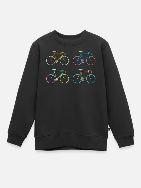 Rennrad bunt - Kinder Premium Organic Sweatshirt - Schwarz