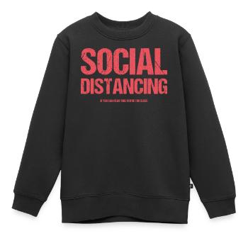 Soziale Distanzierung - Kinder Premium Organic Sweatshirt - Schwarz - Vorne - AI Model Kid Female (0cm)