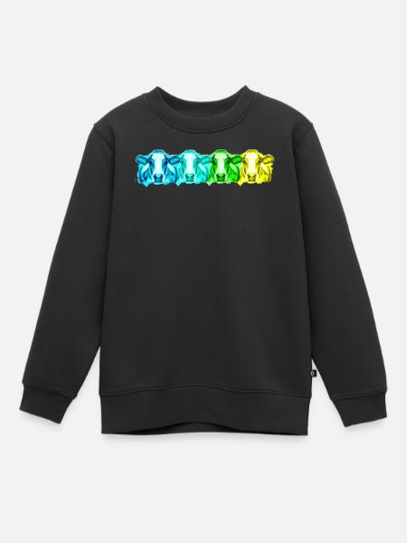 Vaches vaches - Sweat Premium enfant bio - noir