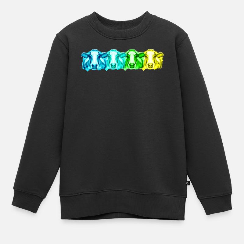 Vaches vaches - Sweat Premium enfant bio - noir
