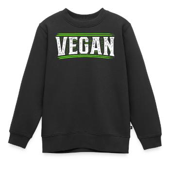 Vegan - Vegan - Vegan - Régime végétalien - Sweat Premium enfant bio - noir - Devant - AI Model Kid Female (0cm)