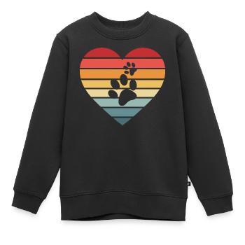 Hund Hunde - Kinder Premium Organic Sweatshirt - Schwarz - Vorne - AI Model Kid Female (0cm)