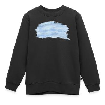 Background Blau Schwarz - Kinder Premium Organic Sweatshirt - Schwarz - Vorne - AI Model Kid Female (0cm)