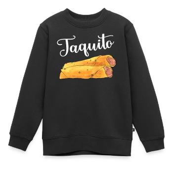 Taco Taquito Match - Kids Premium Organic Sweatshirt - black - Front - AI Model Kid Female (0cm)