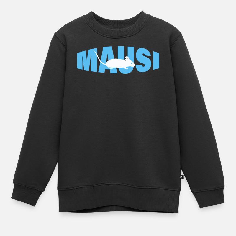 MAUSI - Kinder Premium Organic Sweatshirt - Schwarz