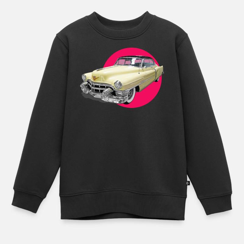 Youngtimer car adore Cadi Chevy Retro Car Oldtime - Sweat Premium enfant bio - noir