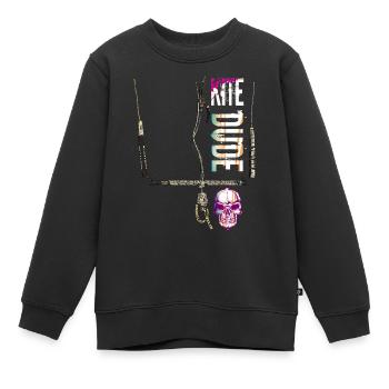 kitesurfen kite dude - Kinder Premium Organic Sweatshirt - Schwarz - Vorne - AI Model Kid Female (0cm)