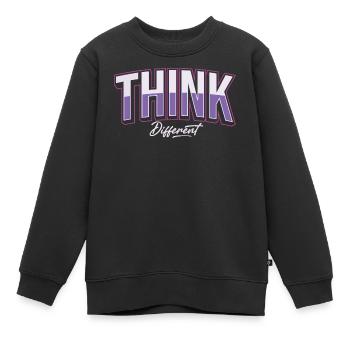 Denke anders - Kinder Premium Organic Sweatshirt - Schwarz - Vorne - AI Model Kid Female (0cm)