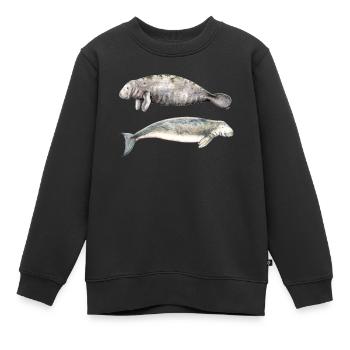Seekühe: Seemannskühe und Dugong - Kinder Premium Organic Sweatshirt - Schwarz - Vorne - AI Model Kid Female (0cm)