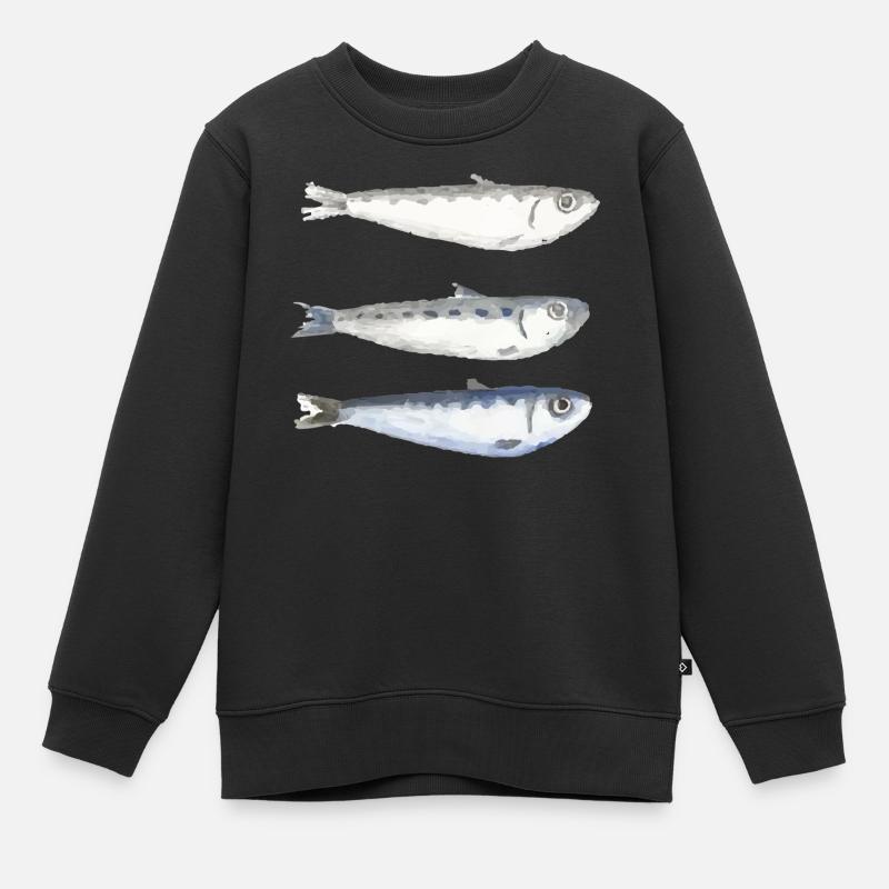 sardine - Sweat Premium enfant bio - noir