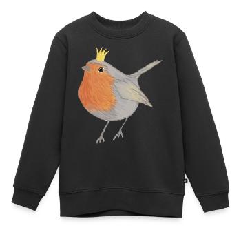 Princesse Robin - Sweat Premium enfant bio - noir - Devant - AI Model Kid Female (0cm)