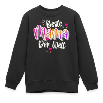Beste Mama Der Welt - Kinder Premium Organic Sweatshirt - Schwarz - Vorne - AI Model Kid Female (0cm)