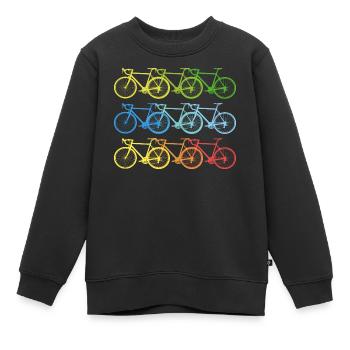 Vélo coloré vélos cool art cadeau - Sweat Premium enfant bio - noir - Devant - AI Model Kid Female (0cm)