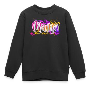Maman - Sweat Premium enfant bio - noir - Devant - AI Model Kid Female (0cm)