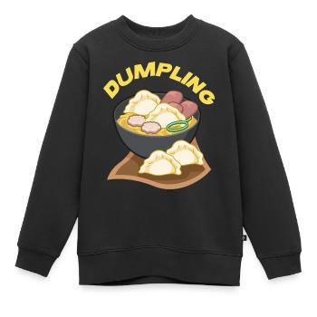 Dumpling Soup - Kids Premium Organic Sweatshirt - black - Front - AI Model Kid Female (0cm)