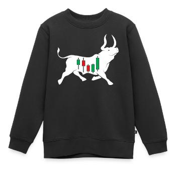 Bulletins d’actions - Sweat Premium enfant bio - noir - Devant - AI Model Kid Female (0cm)