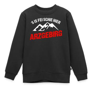 is fei schie hier - Kinder Premium Organic Sweatshirt - Schwarz - Vorne - AI Model Kid Female (0cm)