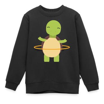 Tortue - Sweat Premium enfant bio - noir - Devant - AI Model Kid Female (0cm)