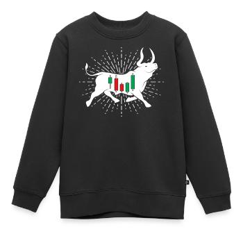 Actions Bulle - Sweat Premium enfant bio - noir - Devant - AI Model Kid Female (0cm)