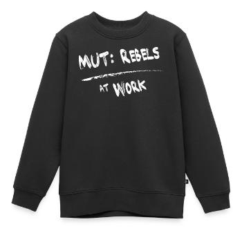 MUT Rebels - Kinder Premium Organic Sweatshirt - Schwarz - Vorne - AI Model Kid Female (0cm)