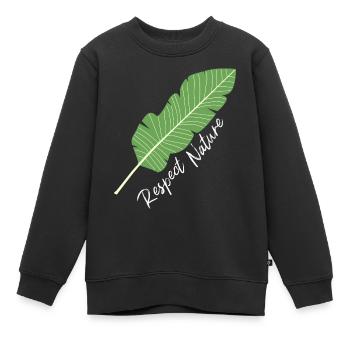 Natur Naturschutz Pflanzen Geschenk floral trendy - Kinder Premium Organic Sweatshirt - Schwarz - Vorne - AI Model Kid Female (0cm)
