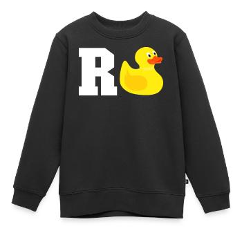 Rente - Kinder Premium Organic Sweatshirt - Schwarz - Vorne - AI Model Kid Female (0cm)