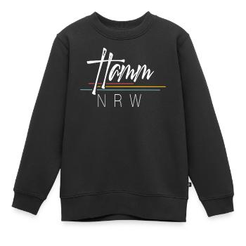 Hamm - Kinder Premium Organic Sweatshirt - Schwarz - Vorne - AI Model Kid Female (0cm)
