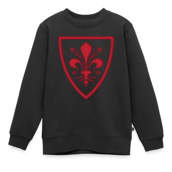 Schnürsenack mit Lilie von Florenz - Kinder Premium Organic Sweatshirt - Schwarz - Vorne - AI Model Kid Female (0cm)