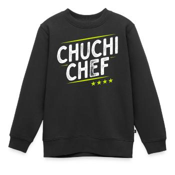 Küchenchef - Chuchi Chef - Schweizerdeutsch - Kinder Premium Organic Sweatshirt - Schwarz - Vorne - AI Model Kid Female (0cm)