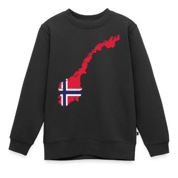 Norwegen Norweger Skandinavien - Kinder Premium Organic Sweatshirt - Schwarz - Vorne - AI Model Kid Female (0cm)
