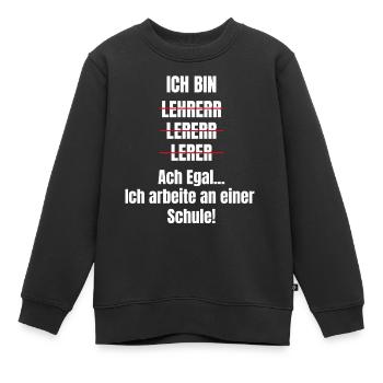 Deutschlehrer Lehrer Lehrerin Geschenkidee Deutsch - Kinder Premium Organic Sweatshirt - Schwarz - Vorne - AI Model Kid Female (0cm)