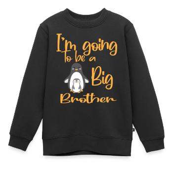 Promoted To Big Bro Funny I'm Gonna Be A Big Br - Kinder Premium Organic Sweatshirt - Schwarz - Vorne - AI Model Kid Female (0cm)