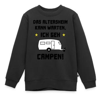 das altersheim kann warten - Kinder Premium Organic Sweatshirt - Schwarz - Vorne - AI Model Kid Female (0cm)