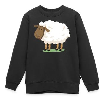 White Sheep – Illustration mignonne pour enfants - Sweat Premium enfant bio - noir - Devant - AI Model Kid Female (0cm)