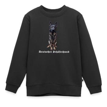 Deutscher Schäferhund Hundemotiv Hundefreunde - Kinder Premium Organic Sweatshirt - Schwarz - Vorne - AI Model Kid Female (0cm)