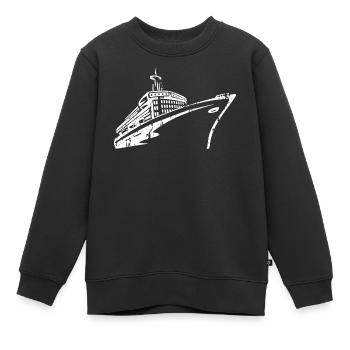 Kreuzfahrtschiff Kreuzfahrt Schiff Luxus - Kinder Premium Organic Sweatshirt - Schwarz - Vorne - AI Model Kid Female (0cm)
