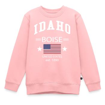 Idaho - Sweat Premium enfant bio - rose - Devant - AI Model Kid Female (0cm)