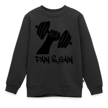 Hantel Gewichte - Kinder Premium Organic Sweatshirt - Schwarz - Vorne - AI Model Kid Female (0cm)