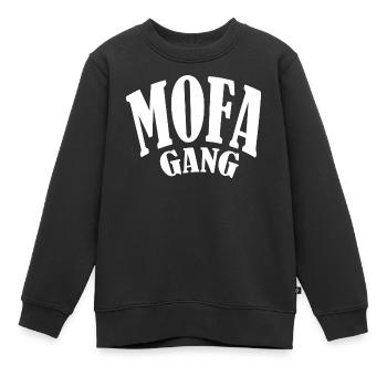 mofa cyclomoteur simmi gang club oldschool ddr schwalbe - Sweat Premium enfant bio - noir - Devant - AI Model Kid Female (0cm)
