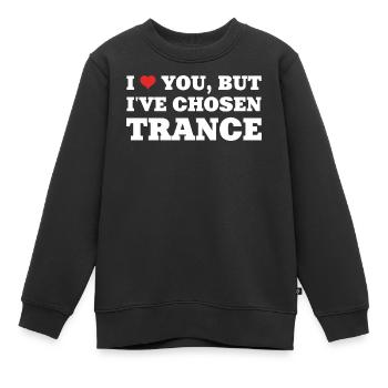 Je t’aime mais j’ai choisi la transe ! - Chemise Rave - Sweat Premium enfant bio - noir - Devant - AI Model Kid Female (0cm)