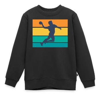 handballer handball - Kinder Premium Organic Sweatshirt - Schwarz - Vorne - AI Model Kid Female (0cm)