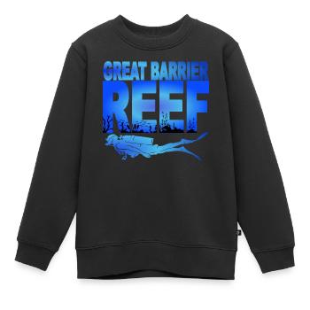 GREAT BARRIER REEF - Taucher - Kinder Premium Organic Sweatshirt - Schwarz - Vorne - AI Model Kid Female (0cm)