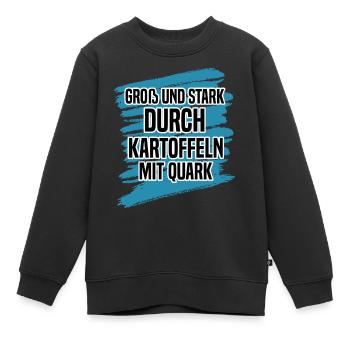 Lustiger Vegetarischer DDR Spruch für Vegetarier - Kinder Premium Organic Sweatshirt - Schwarz - Vorne - AI Model Kid Female (0cm)