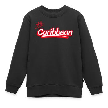 Karibik in Rot - Kinder Premium Organic Sweatshirt - Schwarz - Vorne - AI Model Kid Female (0cm)